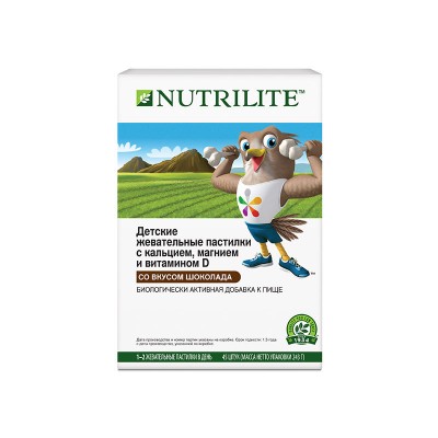 NUTRILITE™ Детские жевательные пастилки с кальцием, магнием и витамином D, 45 шт. NUTRILITE™ Детские жевательные пастилки с кальцием, магнием и витамином D, 45 шт.