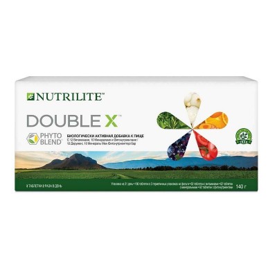 NUTRILITE™ DOUBLE X™ с витаминами, минералами и фитонутриентами 372 таблетки (сменный блок 62 дня) NUTRILITE™ DOUBLE X™ с витаминами, минералами и фитонутриентами 372 таблетки (сменный блок 62 дня)